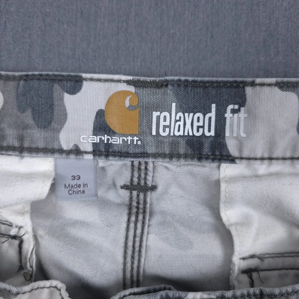 Carhartt Rugged Cargo Shorts Mens 33 (Fits 31x10.5)‎ Camo Relaxed Fit 100279-071